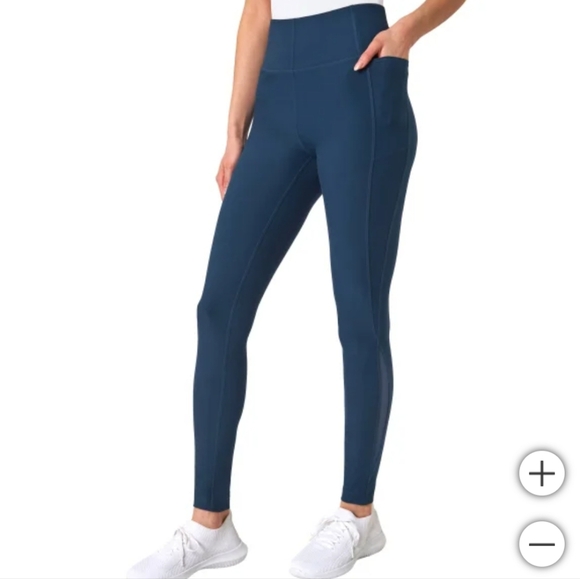 NWT Mondetta Ladies' High Waist Active Legging Blue L - Picture 1 of 5